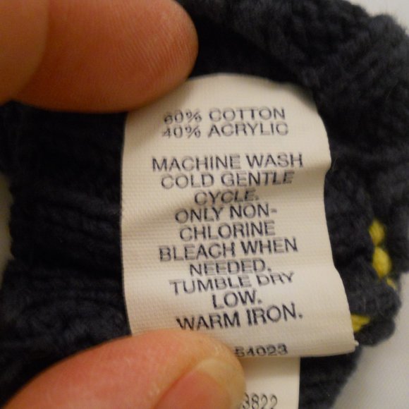 GAP Blue and Gold Fingerless Glove with Mitten Tip - Picture 4 of 4